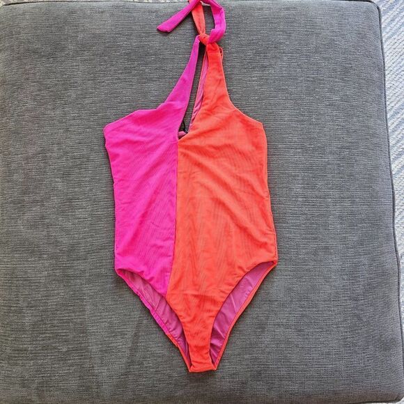 Beach Riot Women's Nia One-Piece Swimsuit Size medium- Magenta Coral - Picture 9 of 14